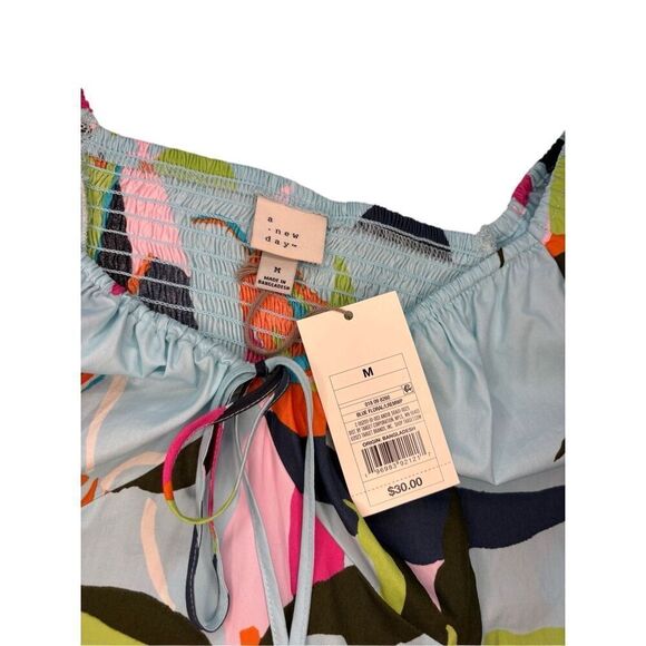 NWT A New Day floral puff sleeve cotton dress - M - Picture 6 of 10